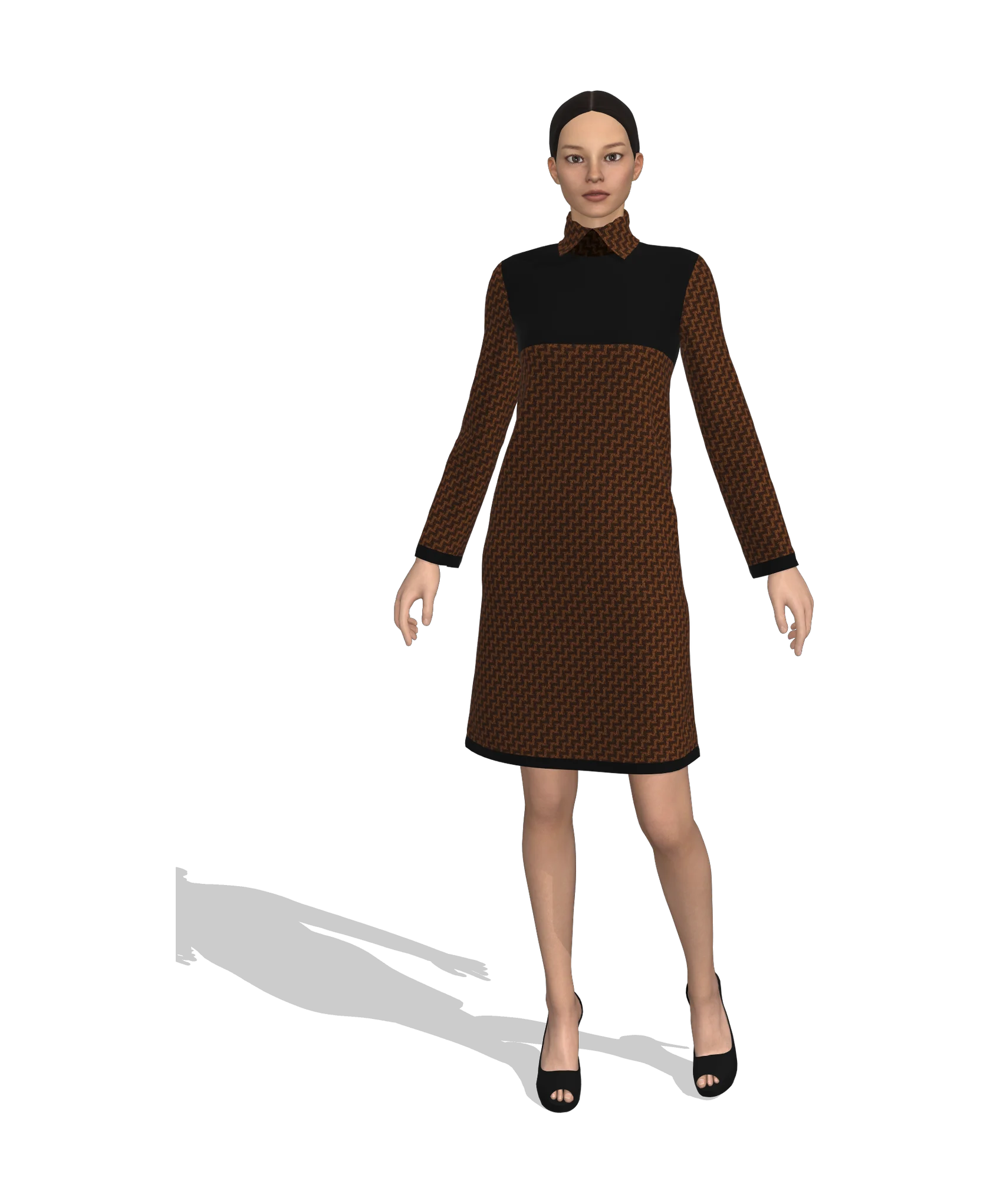 KDscion p58 full sleeve sheath dress